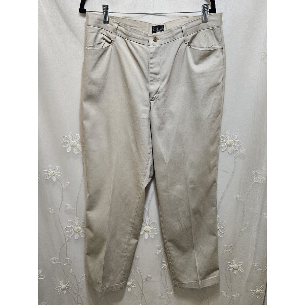 Riders Womens Size 14M Khaki Pants Work Career Office Uniform Casual Basic Plain